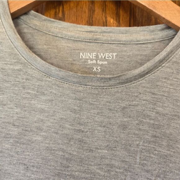 Nine West Soft Spun T Shirt Heathered Grey XSMALL - Picture 3 of 5